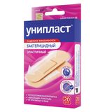 Набор лейкопластырей бактерицидных 20 шт. УНИПЛАСТ, 1,9х7,2 см. эластичные ш/к 02985, 20024388