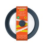 Крышка для любой сковороды и кастрюли универсальная 3 размера (22-24-26см) антрацит, DASWERK, 607586