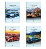 Тетрадь А4 80л. BRAUBERG гребень, клетка, обложка картон, ДИЗАЙН 2, Код 1С, 404050