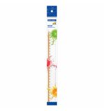 Линейка пластиковая 30 см BRAUBERG "FRESH ZONE", прозрачная, с оранжевой шкалой, 210759