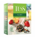 Чай TESS (Тесс) "Flirt", зеленый с клубникой и манго, 100 пакетиков по 1,5г, ш/к 1476, 1476-09