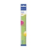 Линейка пластиковая 20 см BRAUBERG "FRUITY", тонированная, ассорти, 210766