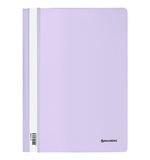 Скоросшиватель пластиковый BRAUBERG "Pastel" А4, 130/180 мкм, цвет лиловый, 270456