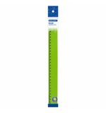 Линейка пластиковая 30 см BRAUBERG "NEON", непрозрачная, ассорти, 210751