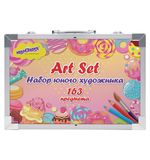 Набор ЮНОГО ХУДОЖНИКА "Candy Land" для рисования и творчества в кейсе ЮНЛАНДИЯ, 163 предмета, 664633