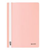 Скоросшиватель пластиковый BRAUBERG "Pastel" А4, 130/180 мкм, цвет персиковый, 270457
