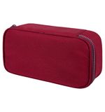 Пенал-косметичка BRAUBERG, 1 отделение, органайзер, полиэстер, 22x11,5x6 см, винный, 270845