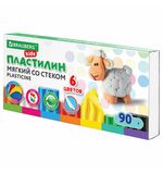 Пластилин мягкий восковой BRAUBERG "KIDS", 6 цветов, 90 г, со стеком, 106493