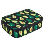 Пенал-косметичка BRAUBERG, 1 отделение, 1 откидная планка, ткань, 21x15x6 см, "Avocado", 270706