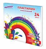 Пластилин классический ЮНЛАНДИЯ "ЮНЫЙ ВОЛШЕБНИК", 24 цвета, 480 г, СО СТЕКОМ, 106511