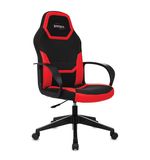 Кресло компьютерное BRABIX "Alpha GM-018", ткань/экокожа, черное/красное, 532637, GM-018_532637