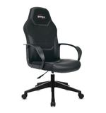 Кресло компьютерное BRABIX "Alpha GM-018", ткань/экокожа, черное, 532636, GM-018_532636