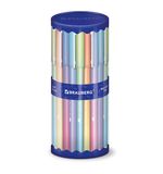 Ручка шариковая BRAUBERG SOFT TOUCH GRIP "GRADIENT PASTEL", СИНЯЯ, мягкое покрытие корпуса, ассорти, 0,7 мм, линия письма 0,35 мм, 143711