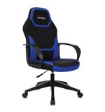 Кресло компьютерное BRABIX "Alpha GM-018", ткань/экокожа, черное/синее, 532638, GM-018_532638