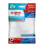 Салфетка из искуственной замши "PVA CHAMOIS" универсальная КОМПЛЕКТ 2шт 30х30см LAIMA, 607788