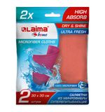 Салфетка губчатая из микрофибры PVA супервпитывающая "HIGH ABSORB" КОМПЛЕКТ 2шт 30х30см LAIMA,607790