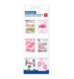 Закладки для книг МАГНИТНЫЕ, "FLAMINGO", набор 6 шт., 35x25 мм, BRAUBERG, 113165