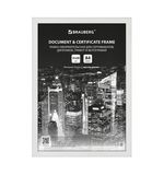 Рамка 21х30см, дерево, багет 14мм, BRAUBERG "Elegant", белая, акриловый экран, 391294