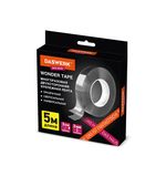 Многоразовая двухсторонняя крепежная лента Скотч прозрачный NANO tape, 5м, толщ 2мм, DASWERK, 607929