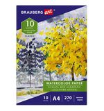Папка для акварели А4, 10л., 270 г/м2, мелкое зерно, BRAUBERG ART CLASSIC, "Осенняя аллея", 114397