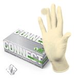 Перчатки смотровые латексные CONNECT неопудренные, 50 пар (100 штук), размер M (средний), -
