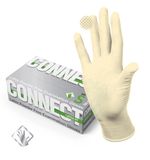 Перчатки смотровые латексные CONNECT неопудренные, 50 пар (100 штук), размер S (малые), -