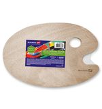 Палитра художественная деревянная овальная 20х30 см BRAUBERG ART CLASSIC, ХХХХХХ, 192232