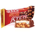 Конфеты шоколадные СЛАВЯНКА "Super Step" двухслойные, нуга с арахисом, 1000 г, пакет, 20465