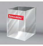 Стакан под письменные принадлежности BRAUBERG, 10х7,5х7,5 см, 505920