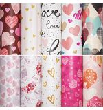 Бумага упаковочная "Love Story", 70x100 см, 10 дизайнов ассорти, ЗОЛОТАЯ СКАЗКА, 591916