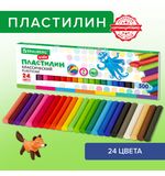 Пластилин классический BRAUBERG KIDS, 24 цвета, 500 г, ВЫСШЕЕ КАЧЕСТВО, 105874