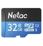 Карта памяти microSDHC 32 ГБ NETAC P500 Standard, UHS-I U1,80 Мб/с(class 10),адап,NT0, NT02P500STN-032