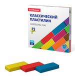 Пластилин классический ERICH KRAUSE Basic, 12 цветов, 192 г, со стеком, картонная упаковка, 50558