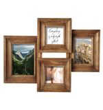 Рамка из мангового дерева BRAUBERG LOFT QUAD, 4 фото 2х10*10см/10*15см/13*18см, акриловый экран, 32*59 см, 391283