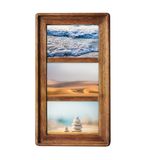 Рамка из мангового дерева BRAUBERG LOFT TRINITY, 3 фото 10*15см, акриловый экран, 20*35,5 см, 391282
