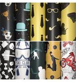 Бумага упаковочная "For Men" 70x100см, 10 дизайнов ассорти, ЗОЛОТАЯ СКАЗКА, код 1С