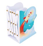 Подставка-держатель для книг и учебников фигурная BRAUBERG KIDS "Cosmo" раздвижная, металлическая, 238068