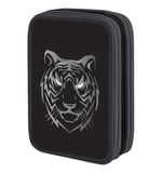 Пенал BRAUBERG, 3 отделения, полиэстер, 21х14 см, "Tiger", 271551