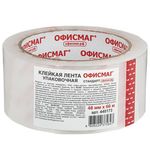 Клейкая лента упаковочная 48 мм х 66 м, прозрачная, толщина 45 микрон, ОФИСМАГ СТАНДАРТ, 440173