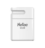 Флеш-диск 16 GB NETAC U116, USB 2.0, белый, NT03U116N-016G-20WH