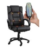 Кресло офисное BRABIX "Bliss MS-004", 6 массажных модулей, экокожа, черное, 532522