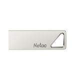 Флеш-диск 64 GB NETAC U326, USB 2.0, металлический корпус, серебристый, NT03U326N-064G-20PN