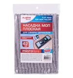 Насадка МОП плоская для швабры/держателя 42 см, карманы, плотная микрофибра, LAIMA HOME, 606797, OF HY0128