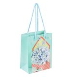 Пакет подарочный 11,4x6,4x14,6 см ЗОЛОТАЯ СКАЗКА "Summer Flowers", глиттер, голубой, 608246