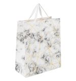 Пакет подарочный 26,5x12,7x33 см ЗОЛОТАЯ СКАЗКА "Golden Marble", тиснение фольгой, 608251