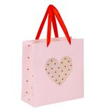 Пакет подарочный 20х20х8 см ЗОЛОТАЯ СКАЗКА "With LOVE", с прозрачным окном, матовая ламинация, 608255