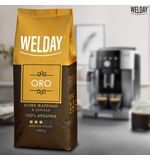 Кофе в зернах WELDAY "ORO", арабика 100%, 1000 г, вакуумная упаковка, 622410