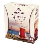 Чай АЗЕРЧАЙ "Армуду" черный с чабрецом, 100 пакетиков с ярлычками по 1,6 г, 420536