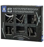 Головоломки металлические большие ЗОЛОТАЯ СКАЗКА, на6ор 6 штук, ГВОЗДИ, 664925