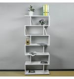 Стеллаж BRABIX "Scandi SH-008", 730х250х1760мм, 6 секций, ЛДСП, белый, 641897, ЦБ013658-1